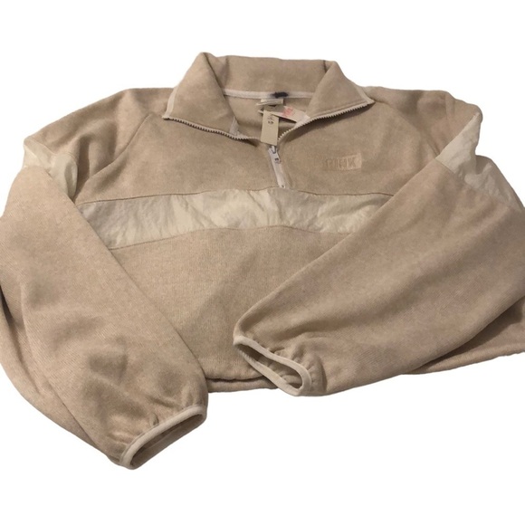 Pink by Victoria’s Secret Half Zip Cropped Pullover Size Extra Small - Picture 1 of 10